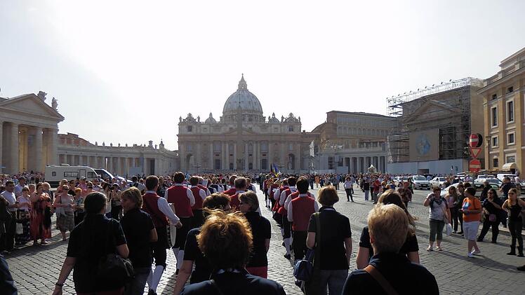 Die Blaskapelle Ebenhausen in Rom.