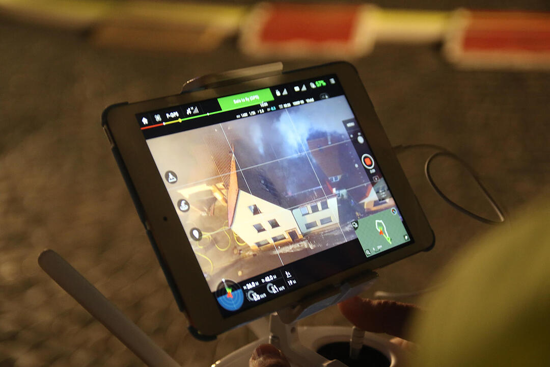 Dachstuhlbrand in Grub am Forst