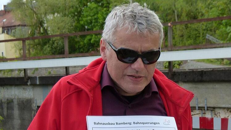 Fahrradtour zum Bahnausbau in Bamberg am 10. Mai 2019. Foto: Julian Megerle