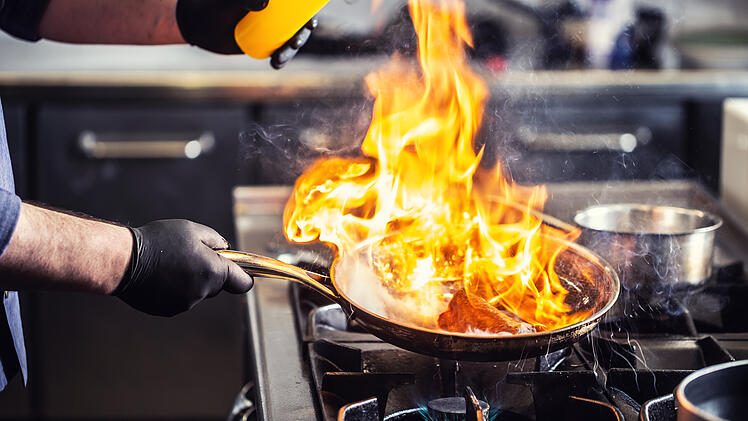 Pfanne, Koche, Feuer