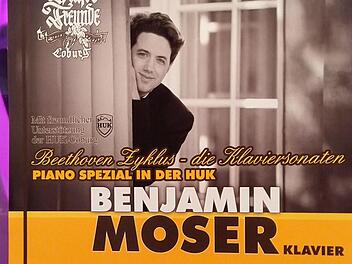 Bereits zum vierten Mal zu Gast bei den Coburger Musikfreunden: Benjamin MoserFoto: Jochen Berger