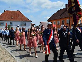 Die gastgebende Feuerwehr Mühlhausen Foto: Larissa Händel