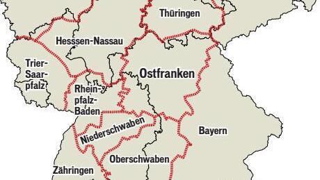 Gedankenspiele: bei 17 Bundesländern (statt wie heute 16) kämen die Franken zu ihrem Recht. Grafik: Michael Karg