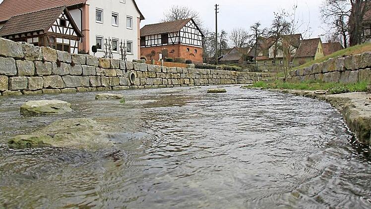 Eigentlich bietet sich der mustergültig sanierte Ortskern von Horsdorf für einen "Tag der offenen Gartentür" an - im Bild der vor kurzem neu angelegte Wasserspielplatz an der Lauter. Weil sich die meisten Horsdorfer aber von der Planung überfahren fühlen, wählten sie einen neuen Vorstand des Obst- und Gartenbauvereins. Foto: Matthias Einwag