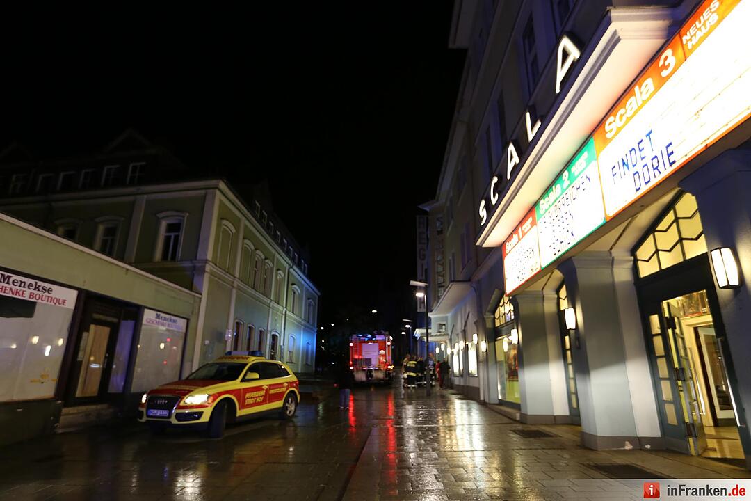 Kellerbrand im Scala-Kino in Hof