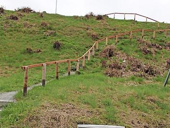 Die Bahn und die Stadt Ludwigsstadt arbeiten an einer Lösung, damit die Schüler das Steigla auch weiter als Fußweg zum Bahnweg nützen können Foto: Schadeck