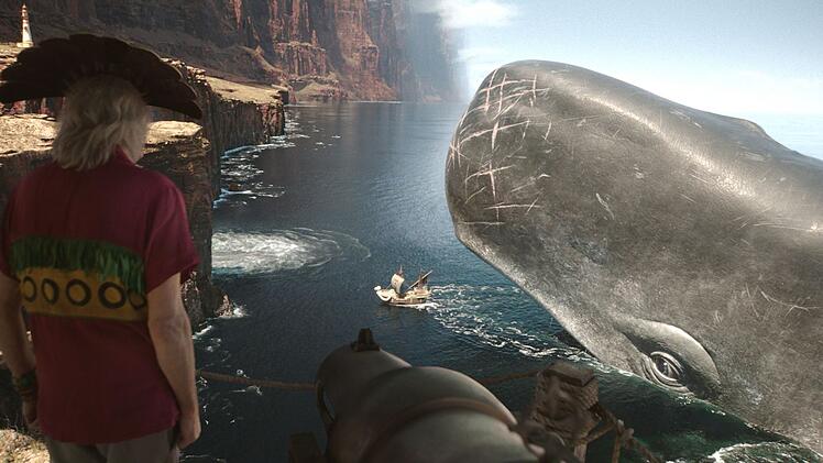 Beim Eintritt in die Grand Line treffen die Strohhut-Piraten auf den traurigen Riesenwal La Boum und den Arzt Krokus (Clive Russell).