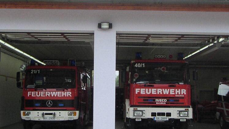 Für diie derzeitigen Fahrzeuge reicht die Gebäudehöhe aus. Foto: Gemeinde Oberhaid