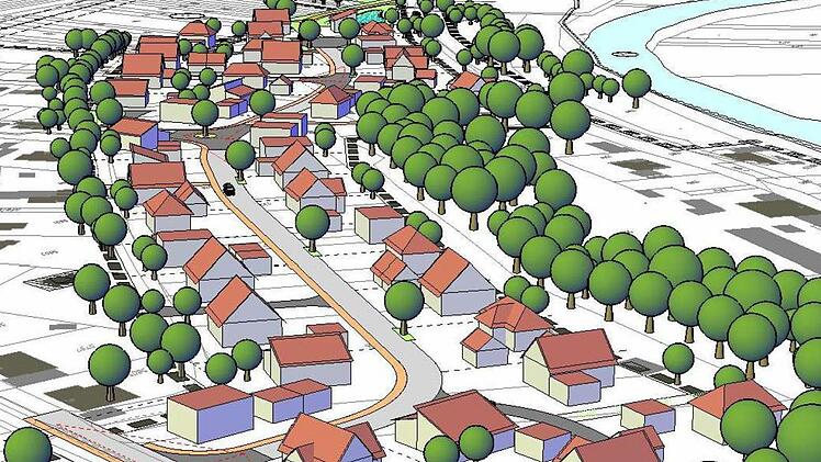Eine gelungene Ortsabrundung ist nach Dafürhalten von Planer Matthias Kirchner das neue Wohngebiet "Neuländer Weg", das vom Gemeinderat Euerdorf gebilligt wurde. So könnte das neue Euerdorfer Wohnviertel aussehen, das ab Herbst 2024 für Interessenten bebaubar ist.