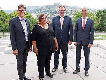 Das Team aus BDS Kronach und Hochschule Coburg (v. l.): Dirk Hubbert, Verena Fritsch, Christian Mitter und Claus Böhnlein Foto: pr