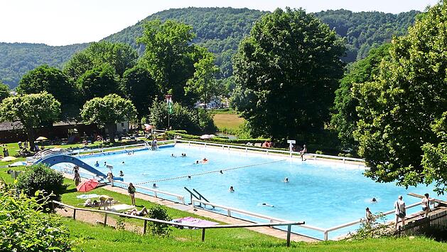Das Freibad Streitberg ist Teil der B&auml;derachse in der Fr&auml;nkischen Schweiz.
