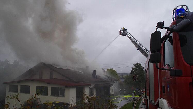 Brand in Windheim. Foto: Marco Meißner