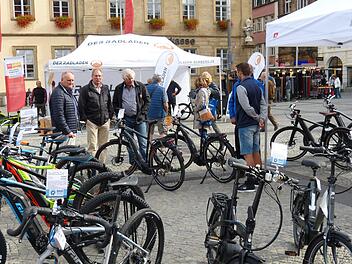 Zum Mobilitätstag konnten schon die Kleinsten unterschiedliche Fortbewegungsmittel testen. Auch das Fahrrad spielte eine wichtige Rolle. Fotos: Julian Megerle
