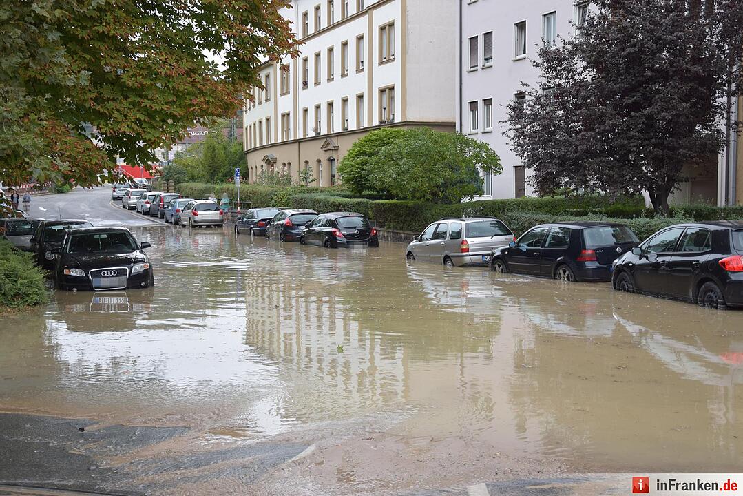 Wasserrohrbruch in Würzburg