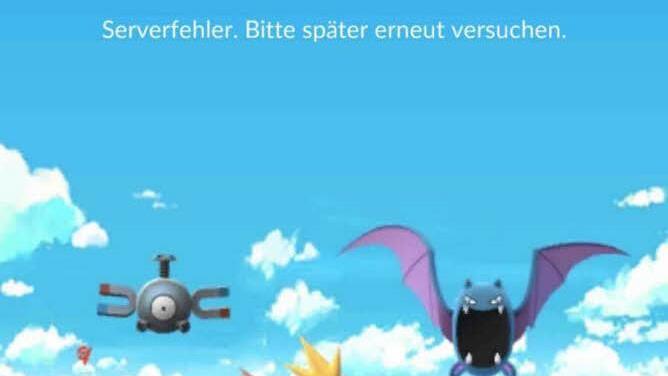 Screenshot eines enttäuschten Pokémon Go-Spielers am Samstagmitag in Bamberg.