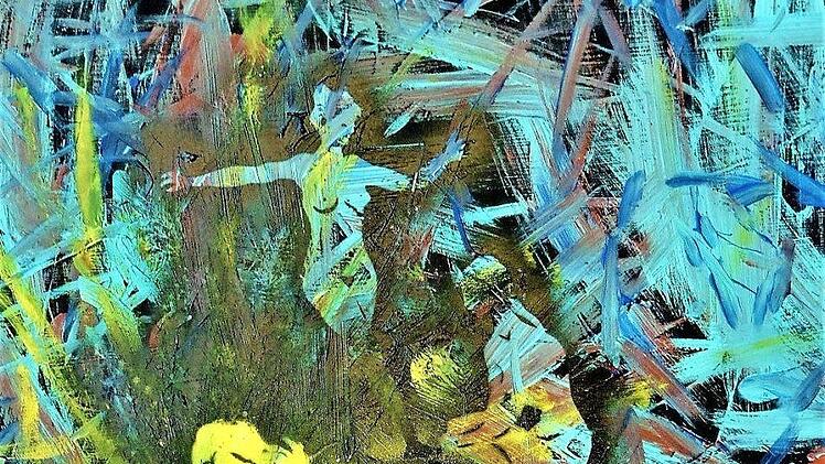 Alexander Czoppelt hat den "Abgründigen Traum" gemalt. Repros: FT