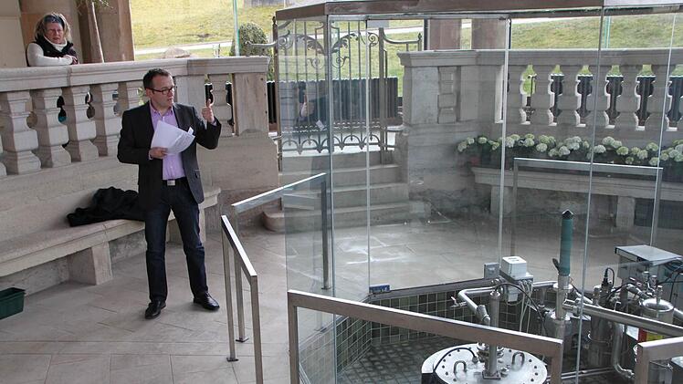 Die Wernarzer Quelle ist in der Wandelhalle des Staatsbades Bad Brückenau zu sehen. Foto: Ulrike Müller