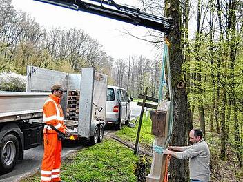 Bildstock steht wieder an seinem Platz