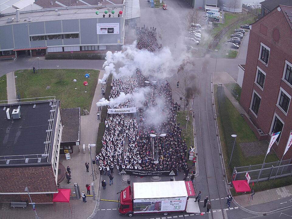 Protestaktion bei Bosch Bamberg