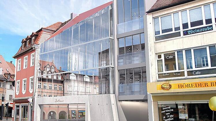 Traditionalisten fürchten einen Präzedenzfall: Der Entwurf von Matthias Bornhofen sieht ein gläsernes Haus mit schiefer Traufkante an der Kettenbrücke vor.