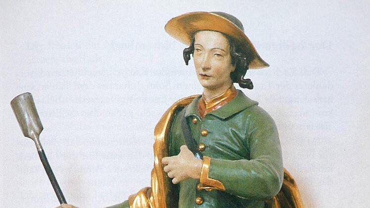 Nach Döttl und Welzbacher hat Theiler "keine andere Gestalt so oft geformt wie die des Bauernheiligen Wendelin". Neben dieser Figur in Pretzfeld seien noch weitere siebzehn in den Kirch er Fränkischen Schweiz zu finden  Repro: Manfred Franze