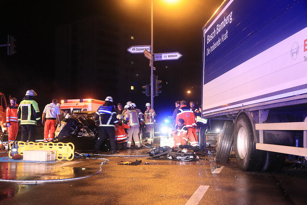 Schwerer Unfall auf dem Berliner Ring in Bamberg