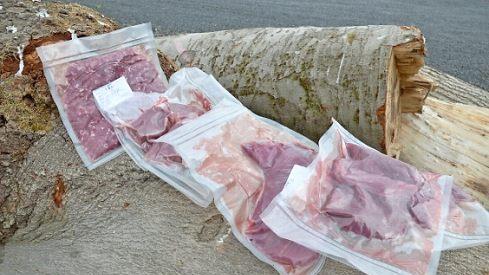 Hygienisch verpackt geht das Wildbret an den Verbraucher.