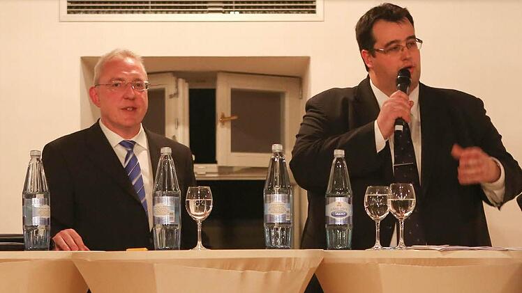 Harald Hübner (links) und Björn Sommerer hatten sich auch schon in einer Podiumsdiskussion Fragen gestellt. Foto: Archiv / Barbara Herbst