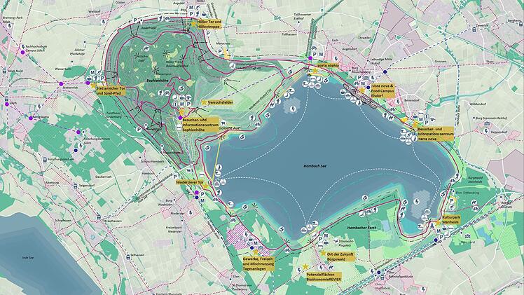 RWE, Hambach, Hambacher See, See, Erholungsgebiet, Badesee, Wasser, Wassersport, Hambach