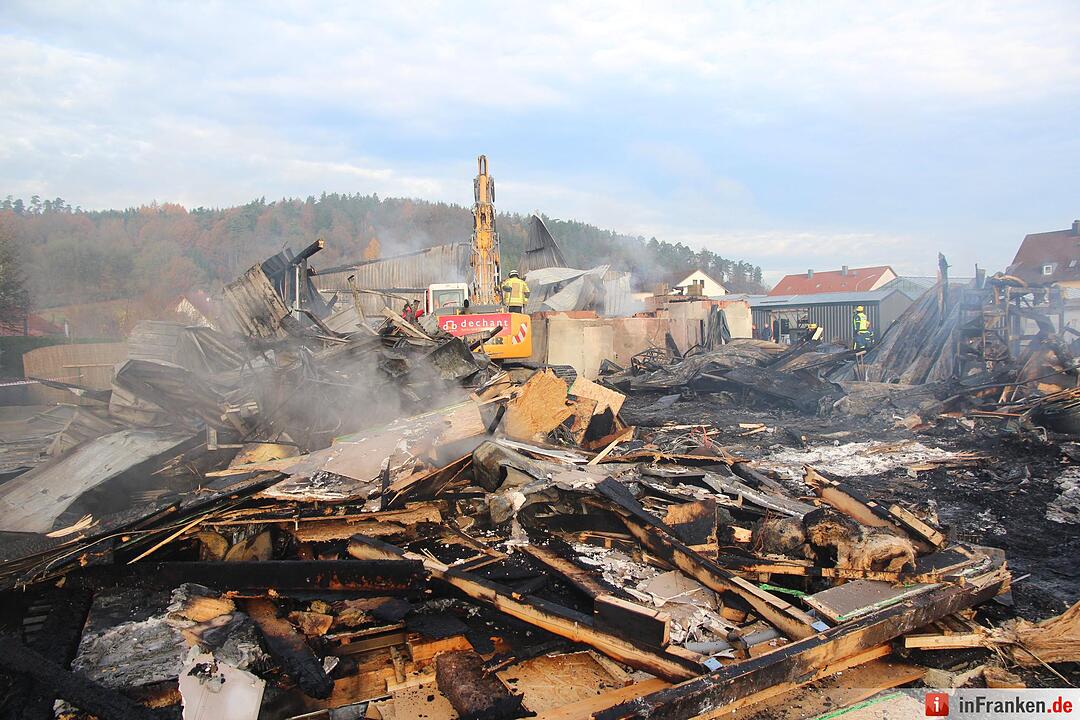 Altenkunstadt: Lagerhalle einer Gärtnerei abgebrannt