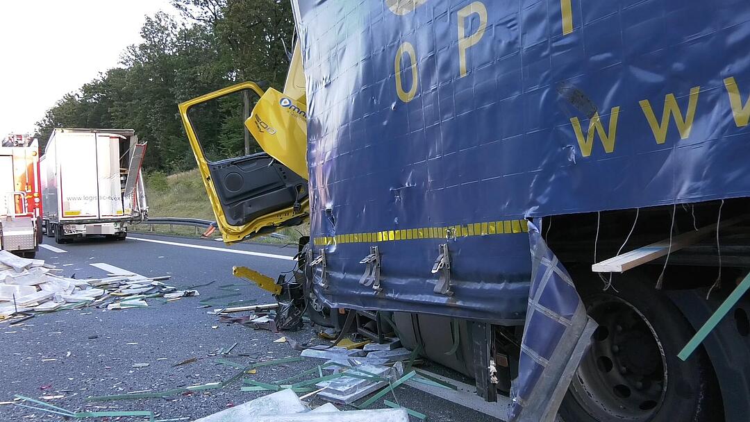 Lkw-Unfall auf A3 bei Kist