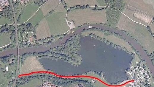 Stadtbaumeister Gerhard Pülz gab im Bauausschuss einen Zwischenbericht zum Bau des familienfreundlichen Wanderweges am Oberwallenstadter Baggersee. Dieser soll im kommenden Frühjahr fertiggestellt werden.  Foto: Stadt Lichtenfels (Grafik)