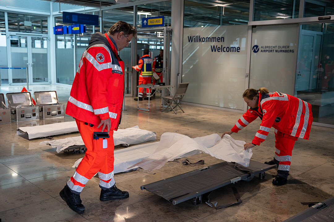 Großübung am Nürnberger Flughafen