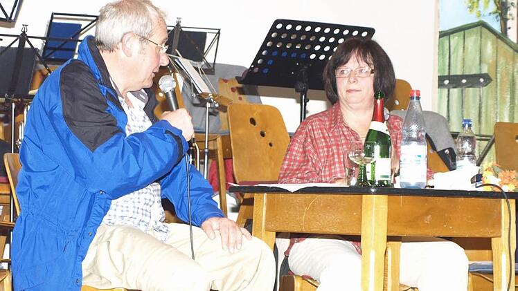 Mit einem Sketch erinnerten Otmar und Monika Lutz an die diesjährige Wallfahrt.