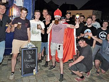 Die Proklamation des neuen "Kerwa-Königs" Kilian Pistor Foto: W. Reißaus