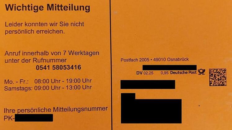 "Wichtige Mitteilung": Verbraucherzentrale warnt vor oranger Karte