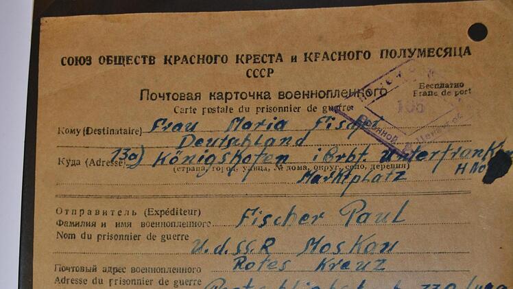 Feldpostbriefe aus der russischen Gefangenschaft lagen Erich Fries im Original vor. Foto: Hanns Friedrich
