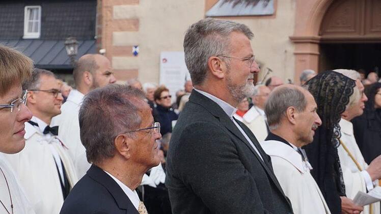 Am 15. September 2018 besuchte der neue Würzburger Bischof Franz Jung den Kreuzberg. Foto: Marion Eckert