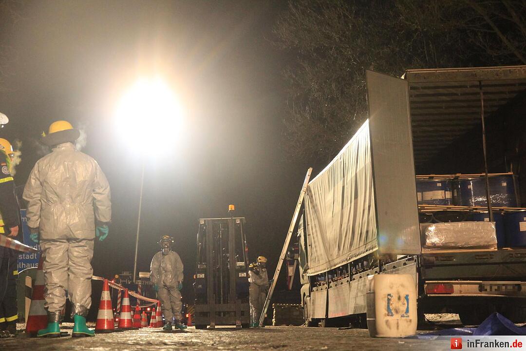 Unfall mit Gefahrgut-Laster auf der A3 bei Höchstadt