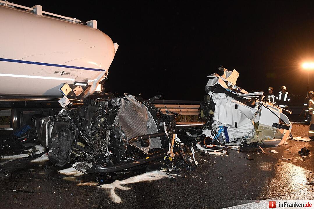 Schwerer Unfall auf A70 bei Bamberg