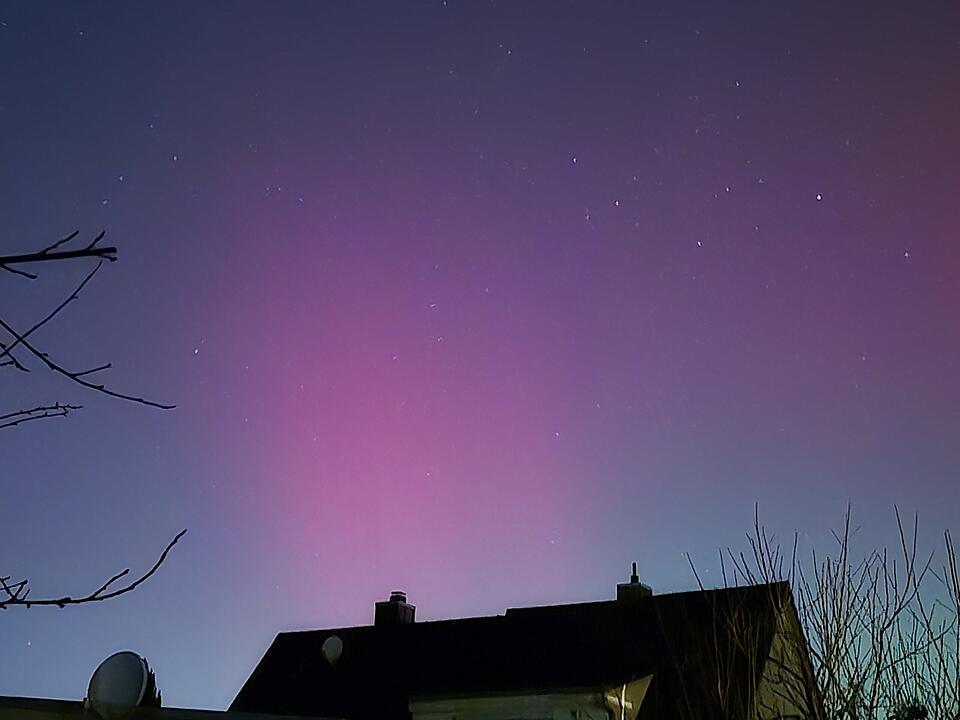 Polarlichter &uuml;ber Bamberg
