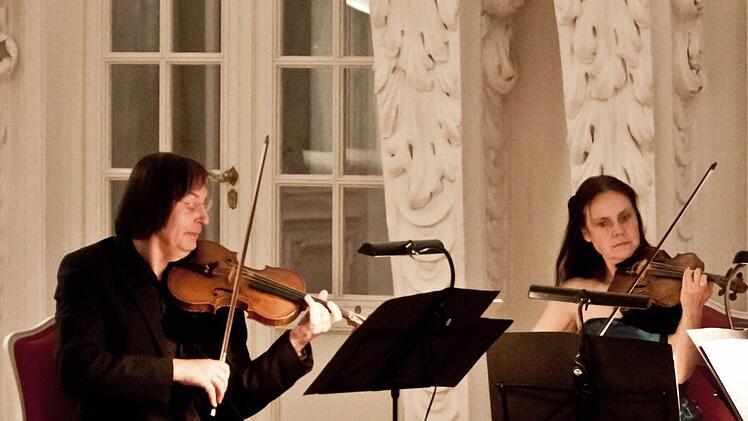Das Novalis Quartett gastierte im barocken Riesensaal von Schloss Ehrenburg in Coburg. Foto: Jochen Berger