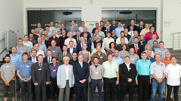 Seit 25 Jahren engagieren sich diese Jubilare im Unternehmen Schaeffler AG in Schweinfurt, Elfershausen und Eltmann. Foto: Schaeffler