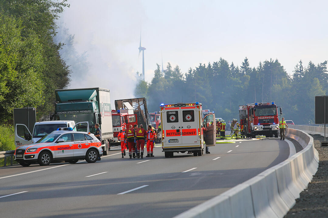 Jahrestag des schweren Bus-Unglücks auf der A9 bei Münchberg