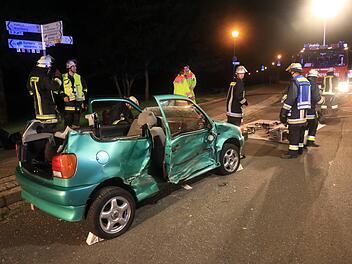 In der Nacht auf Sonntag kam es in Hallstadt zu einem Unfall. Fotos: News5/Merzbach