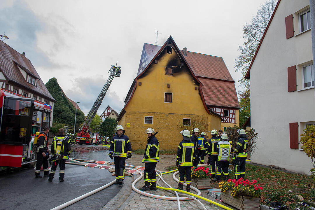 Scheune brennt: Großbrand in Mittelfranken führt zu hohem Sachschaden