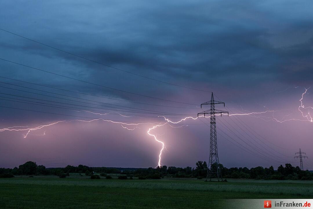 Unwetter über Franken