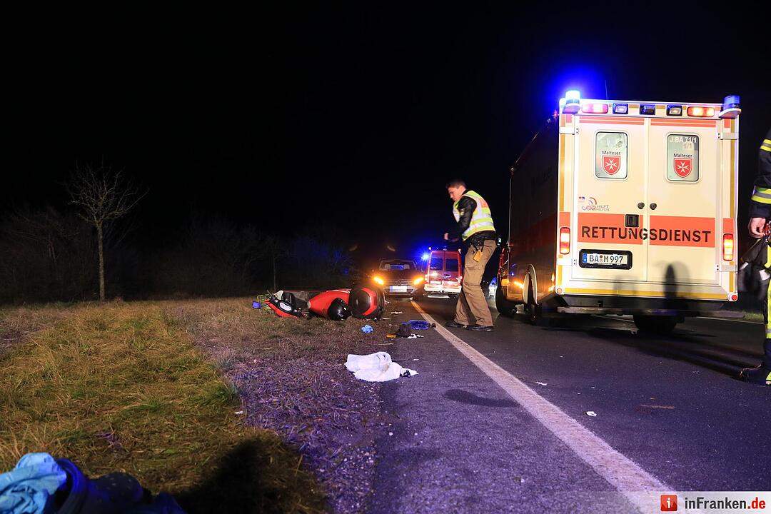 Schwerer Unfall zwischen Hirschaid und Altendorf