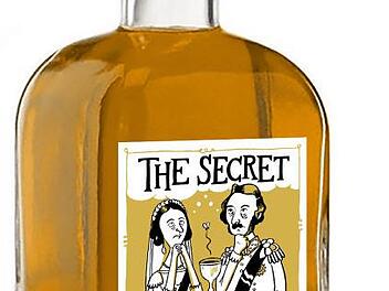 Aus welchen Einzelwhiskys "The Secret" besteht, bleibt das Geheimnis von Matthias Kornherr. Das Etikett mit Victoria und Albert entwarf der Coburger Karikaturist Christian Bögle.
