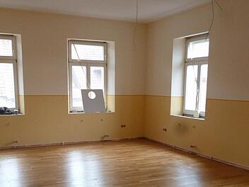 Der große Gruppenraum im Obergeschoss während der Bauarbeiten im Juli 2012. Foto:  privat